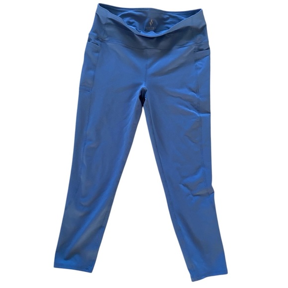 Sketches Gowalk GOFLEX high-waisted blue leggings, 7/8 long size L ,side pockets - Picture 1 of 6